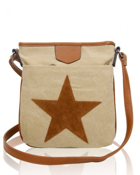 Ellas Trading – wholesale Shoulder bag – women's – Star Patterned Crossbody Bag Canvas 3