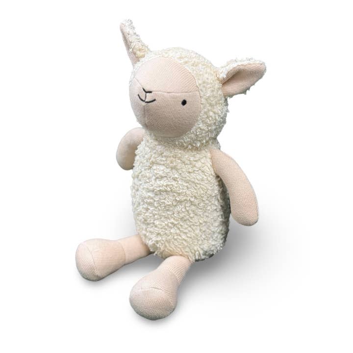 Natural Luna Wooly Lamb Sherpa Knit Stuffed Animal Soft Toy Organic for wholesale on Faire3
