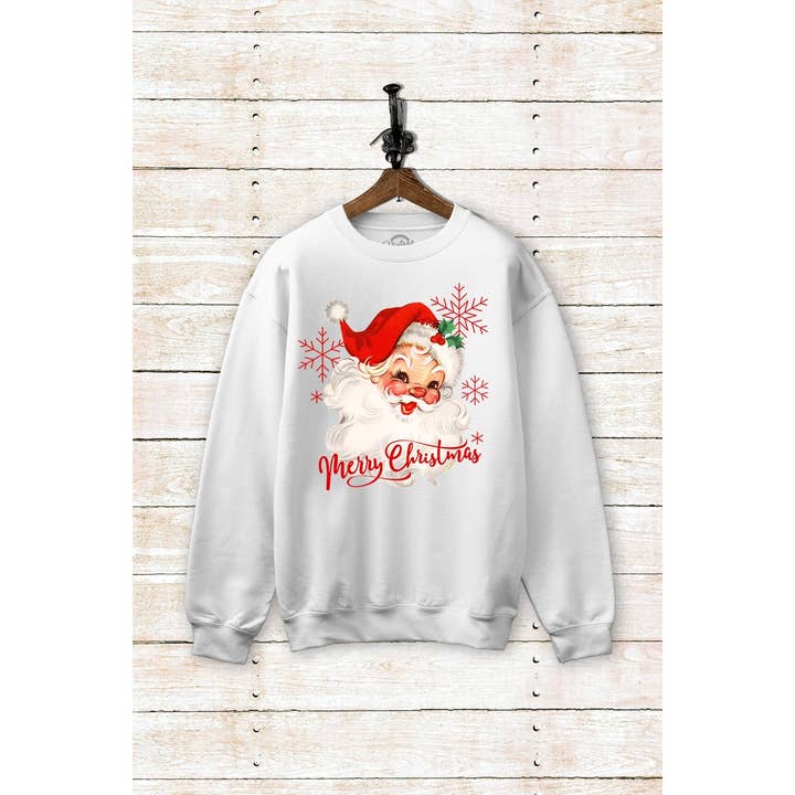 SW345-Y4369 VINTAGE SANTA CLAUS GRAPHIC BRUSHED SWEATSHIRT for wholesale by STARCHIS