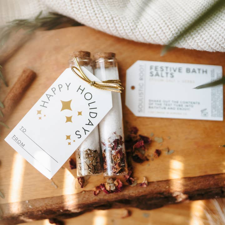 Soulistic Root - Essential Oils & Self Care Gifts - Wholesale Bath Salts - Festive Bath Salts -Stocking Stuffers & Christmas Ornaments 3