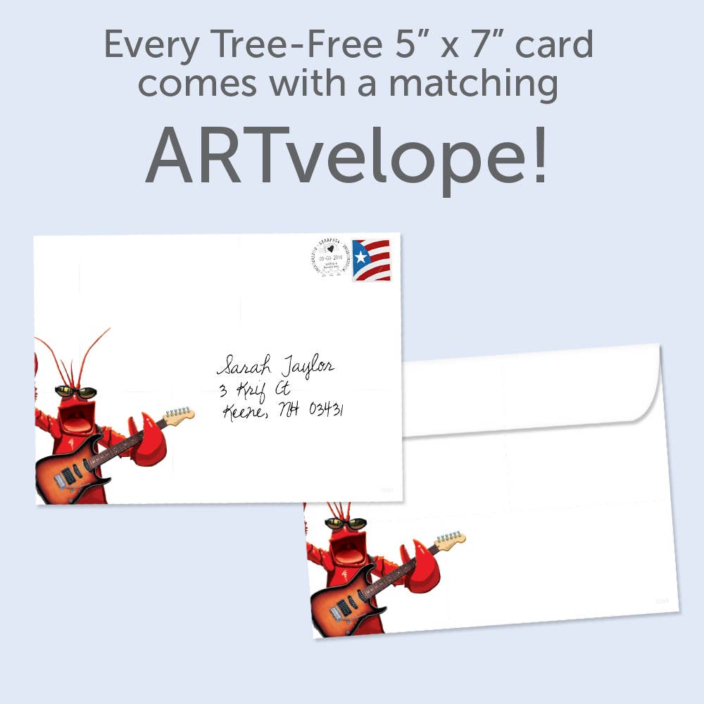 Tree-Free Greetings - Wholesale Birthday Card - Rock Lobster Birthday 6 Pack 110192