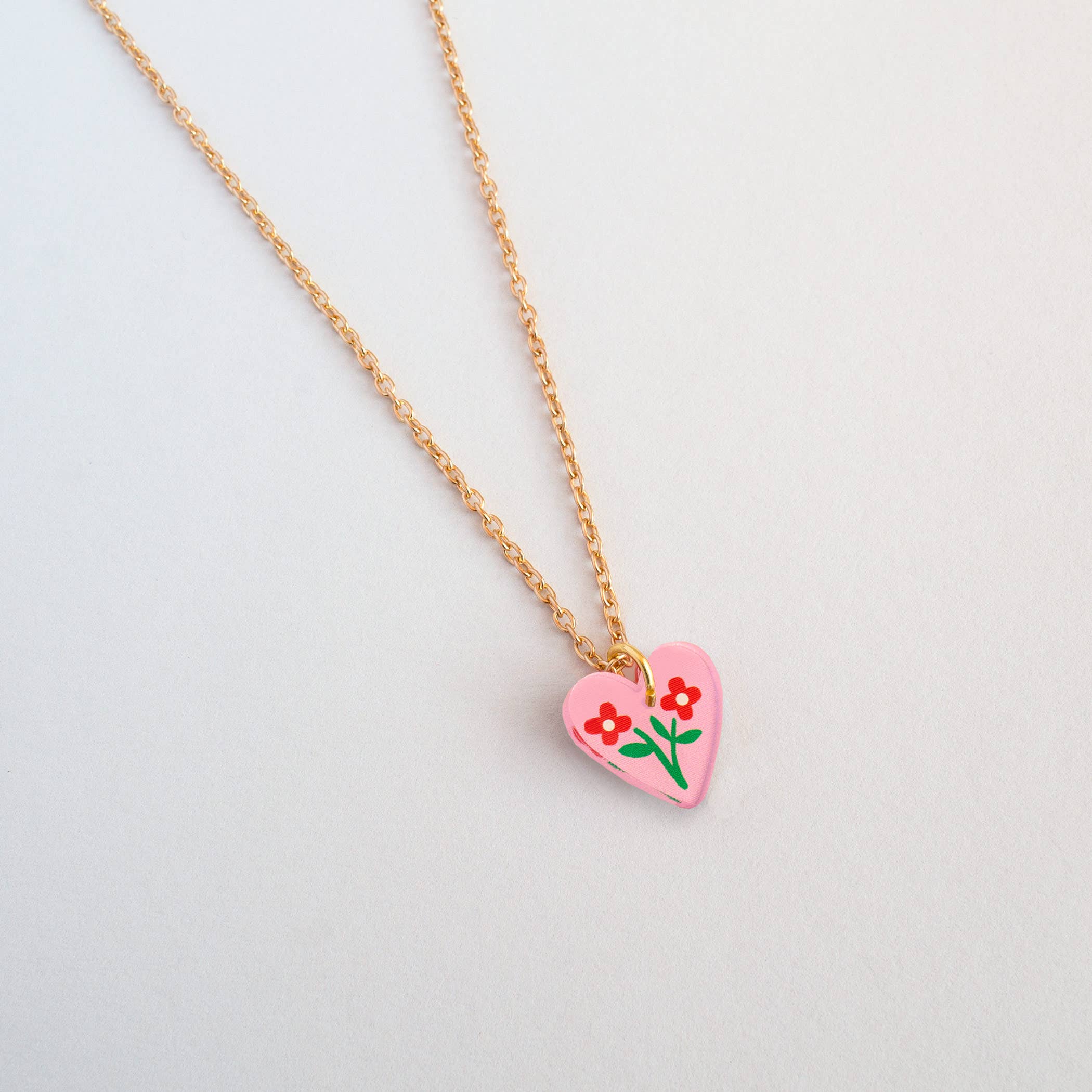 Natalie Lea Owen – Handmade Jewellery & Greeting Cards - Wholesale Pendant/Charm Necklace - Heart Floral Charm Necklace | Mother's Day Gift Jewellery3