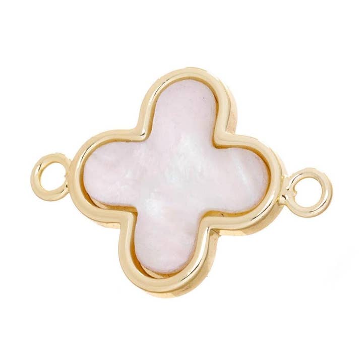 Musselpärlemor Fyrklöver Kopplingsberlock, CNG155 för wholesale av Jewel Pledge