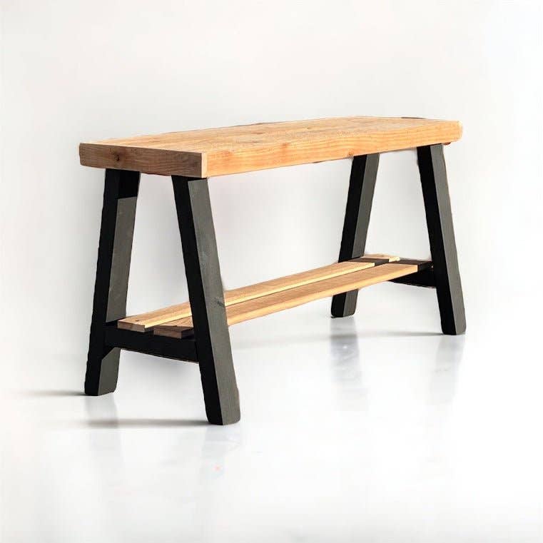 Intrinsic Haven – wholesale Bench – Farmhouse Olive Branch Solid Pine Wood Entry Bench15