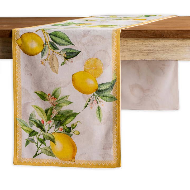 Maison d'Hermine - Design in Every Thread - Wholesale Table Runner - Table Runner 100% Cotton - Double Layer - Limoncello