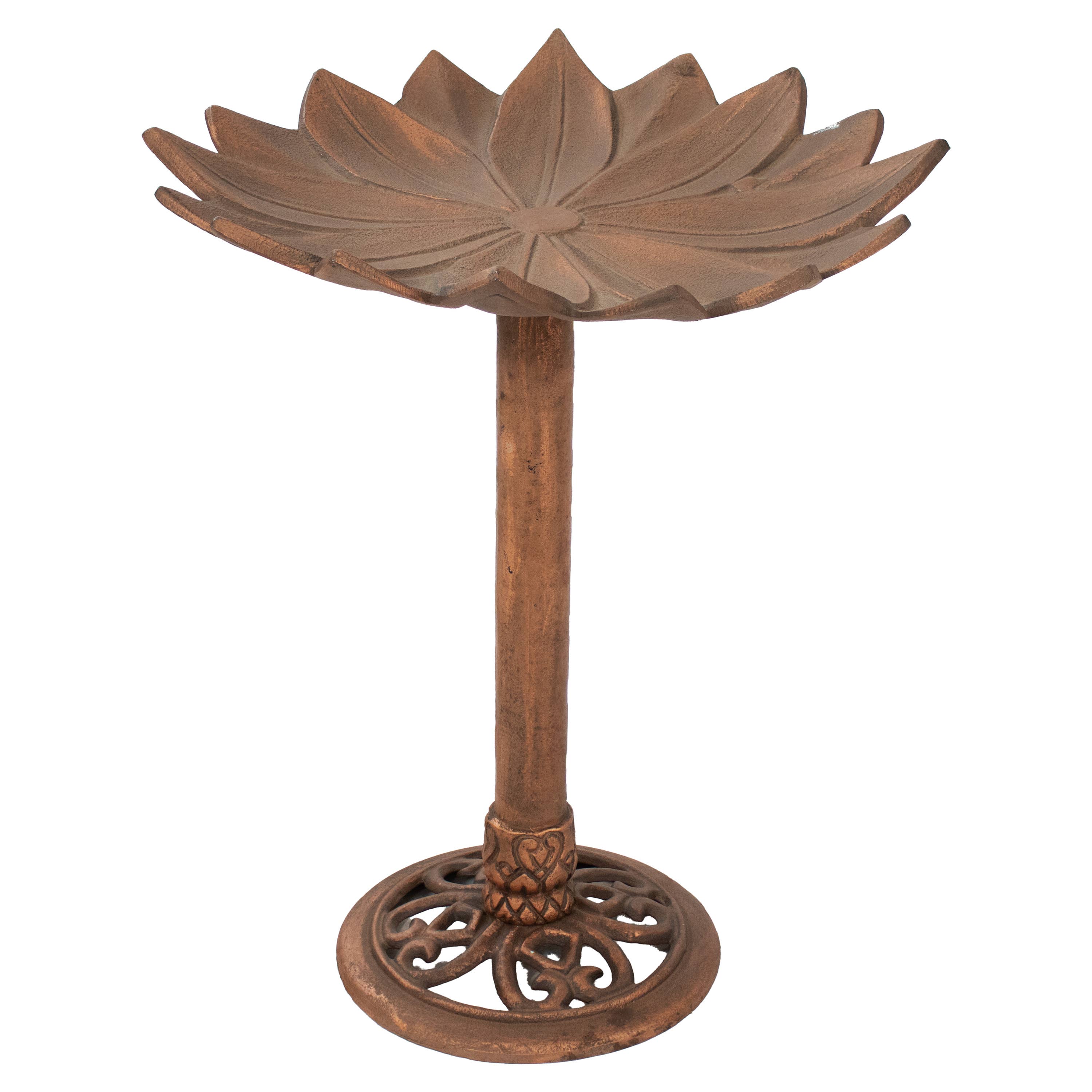 Sunnydaze Decor - Wholesale Bird Bath - Garden Lotus Metal Bird Bath - Copper Patina - 16.5-Inch1