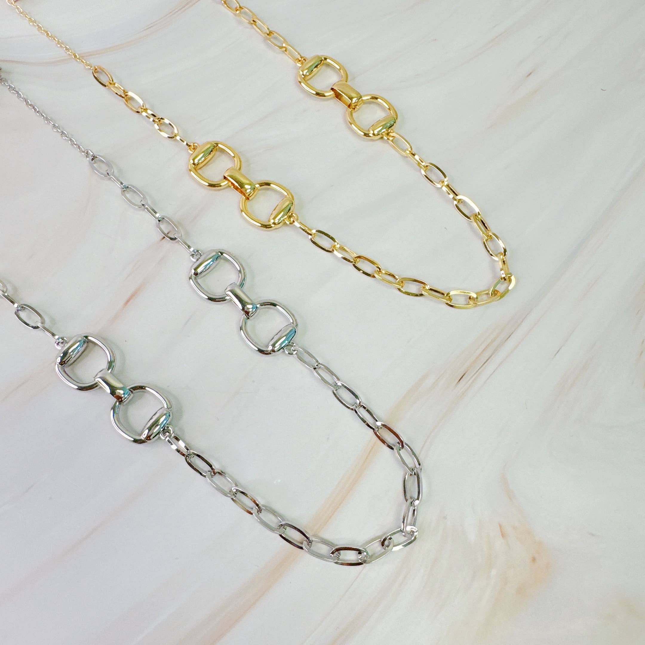 Ellison+Young - Wholesale Link & Chain Necklace - Double Equestrian Chain Necklace6