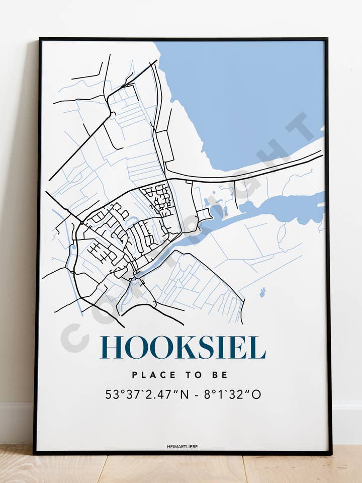 PRINT - MAP HOOKSIEL for wholesale by HEIMARTLIEBE®