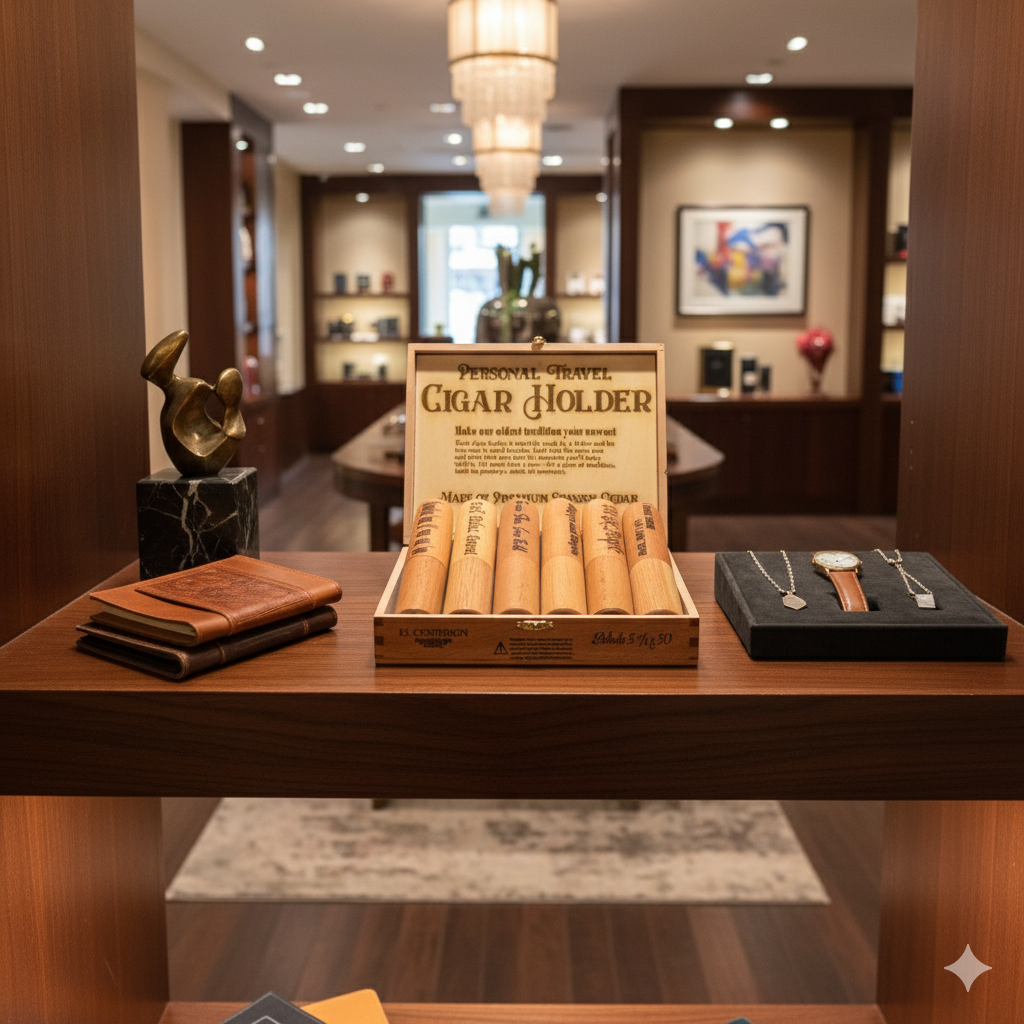 Beer Drinking Accessories – Großhandel Humidor/Zigarrenzubehör – Reise-Zigarrenhalter aus spanischem Zedernholz – handgefertigter Humidor3