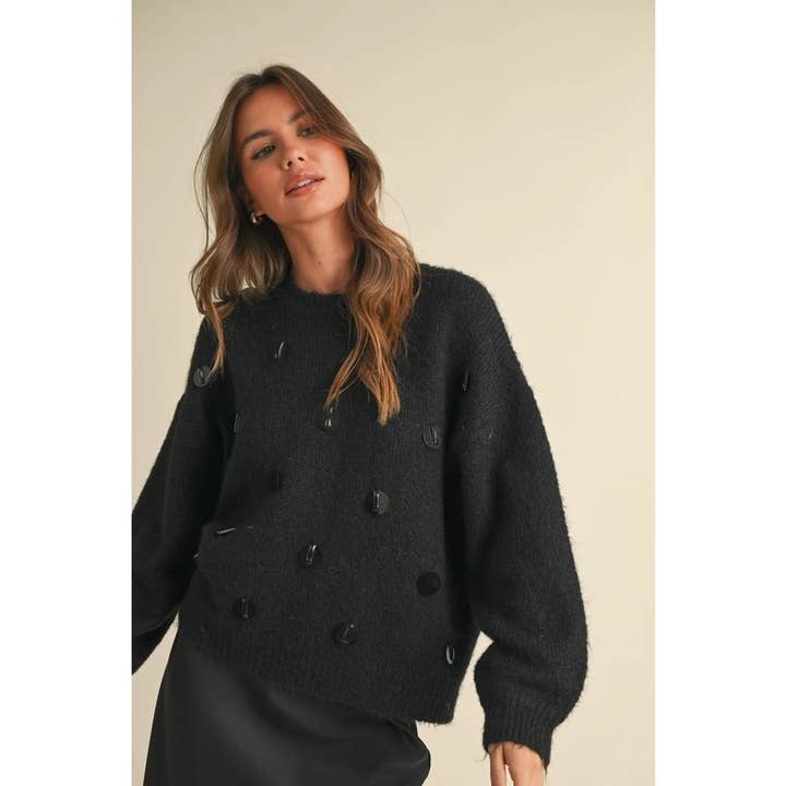 Fuzzy Soft Sweater Top with Large Sequins and other Purchase Wholesale large sequins. Free Returns & Net 60 Terms on Faire trending on Faire.