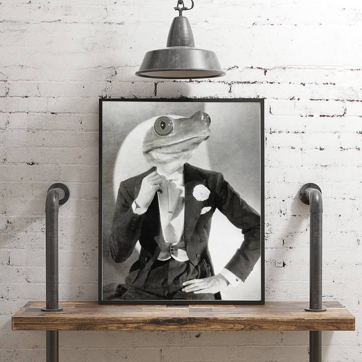 The Wild Oddisorium - Wholesale Art Print - Frog Print, Frog Lover, Animals in Suits1