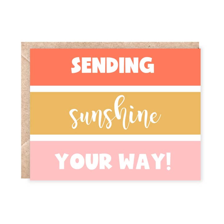 Sending Sunshine Your Way Card for wholesale by Jolly Rae