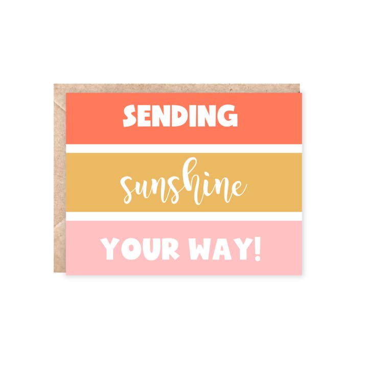 Jolly Rae - Wholesale Encouragement Card - Sending Sunshine Your Way Card