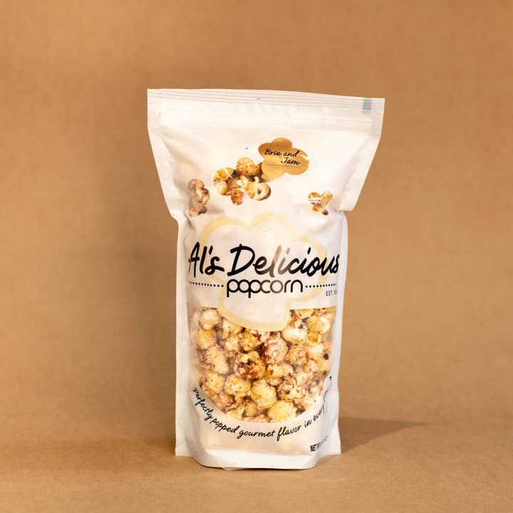 Al's Delicious Popcorn - Wholesale Popcorn - Brie & Jam Popcorn - 8.5oz