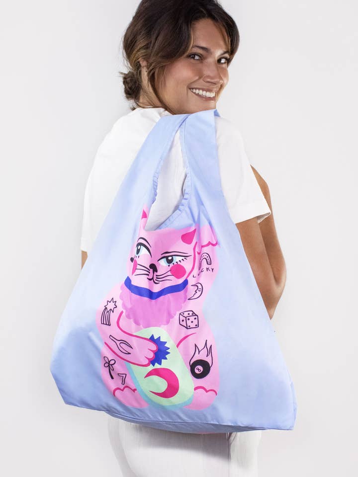 Amy Hastings | Lucky Cat medium genanvendelig taske for engroshandel hos Kind Bag