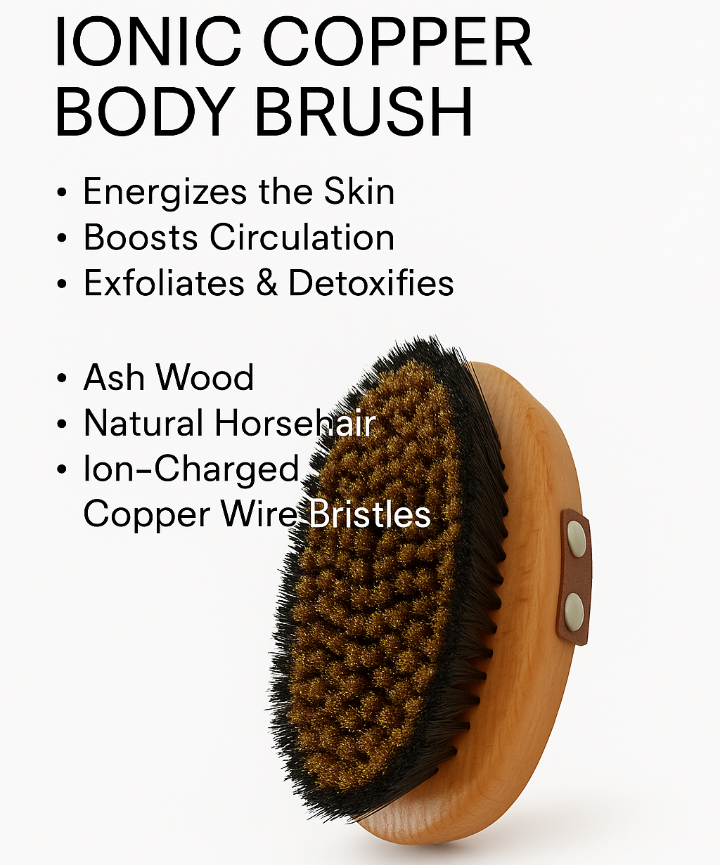 Ancient Purity - Wholesale Mask Applicator Brush/Tool - Ionic Copper Body Brush | Upgraded Dry Skin Brushing 2