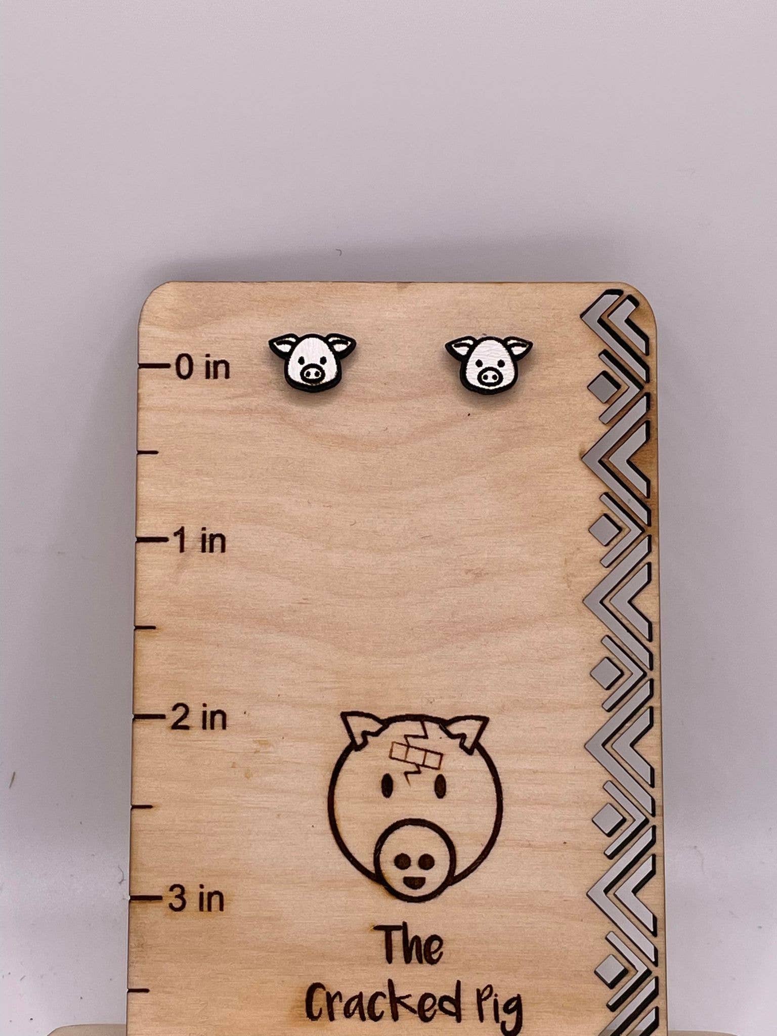 The Cracked Pig - Wholesale Stud/Post Earrings - Pig Face Stud Earrings | Stainless Steel Hardware1
