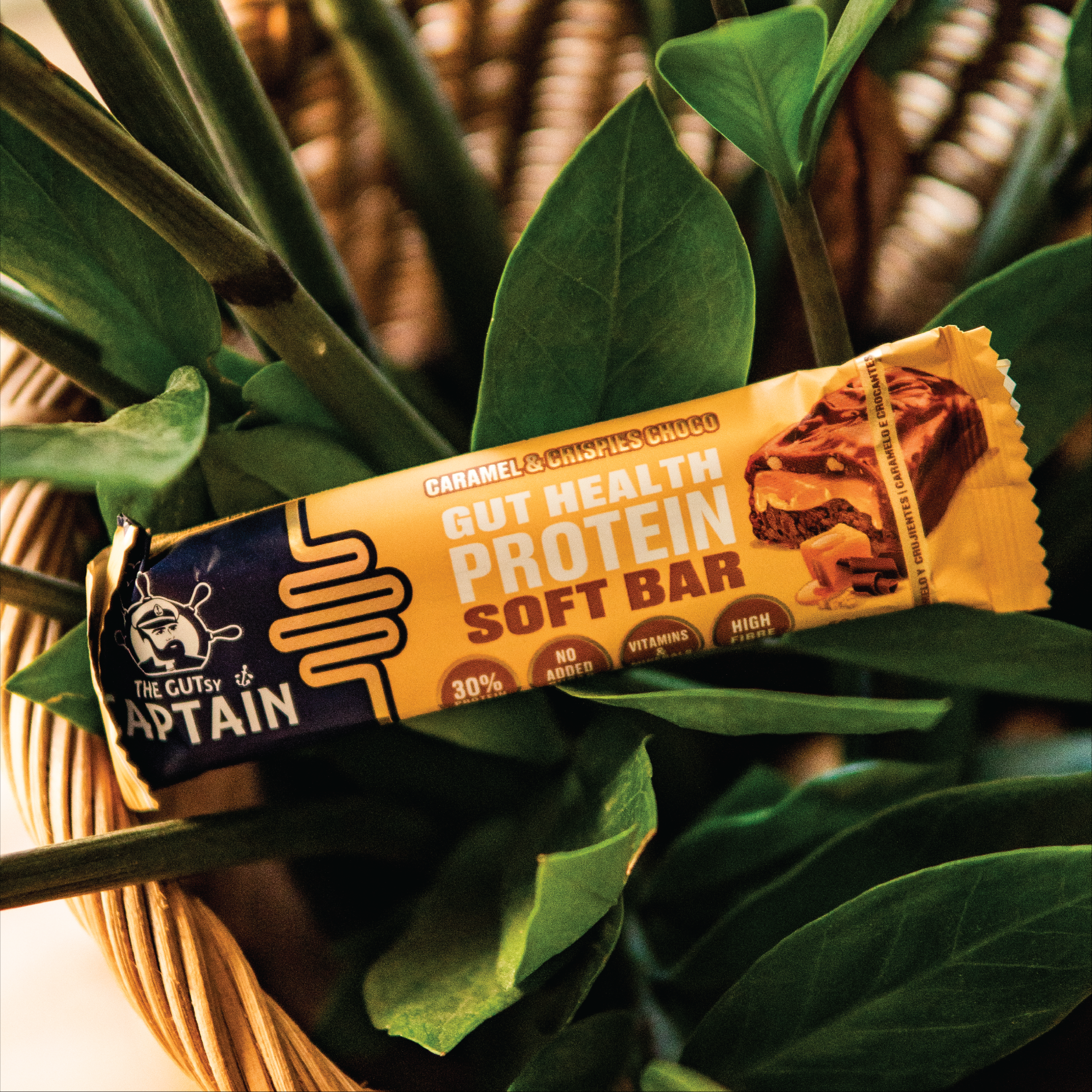 The GUTsy Captain Company - Wholesale Snack Bar - GUTsy Captain GUT HEALTH & PROTEIN SOFT BAR - Chocolate with Caramel and Crunchy 20 x 50g1
