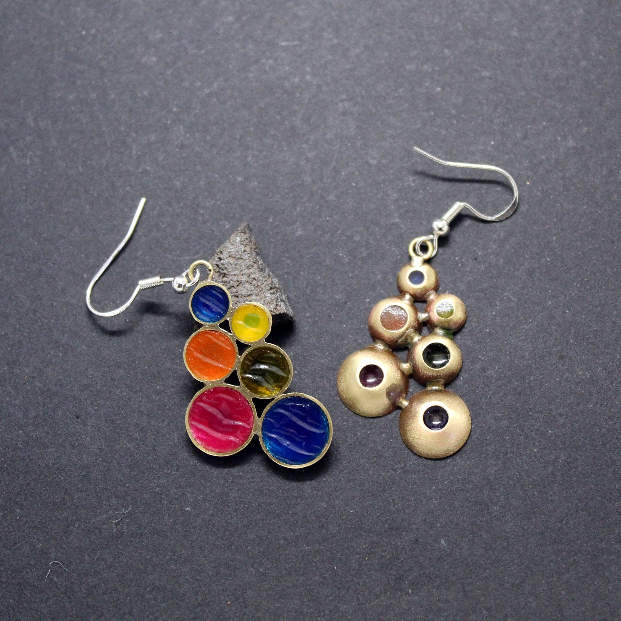 Plataica - Wholesale Dangle Earrings - Brass and 925 silver "Candy" earrings1