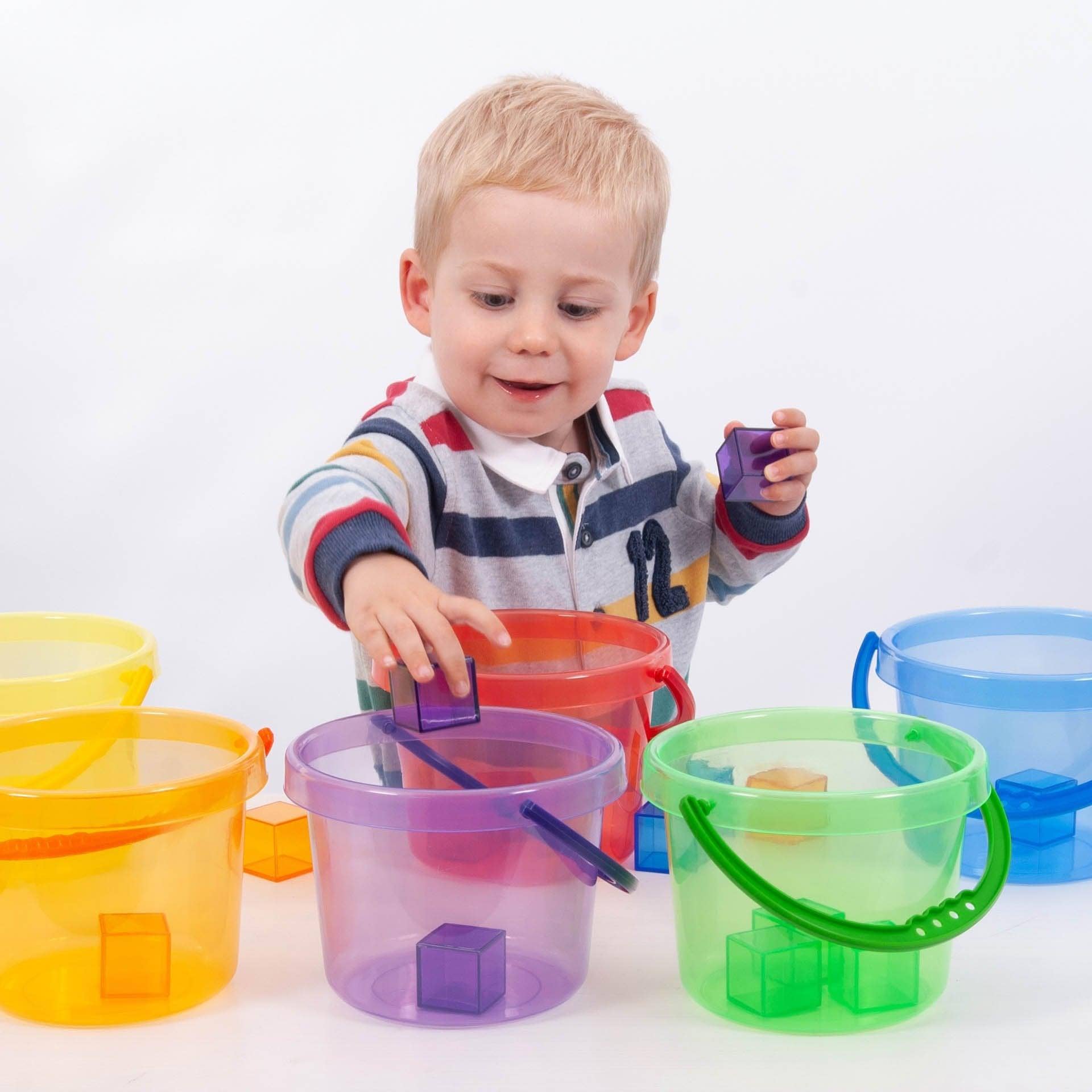 Commotion – wholesale Bucket/pail – Kids – Translucent Colour Bucket Set - Pk61