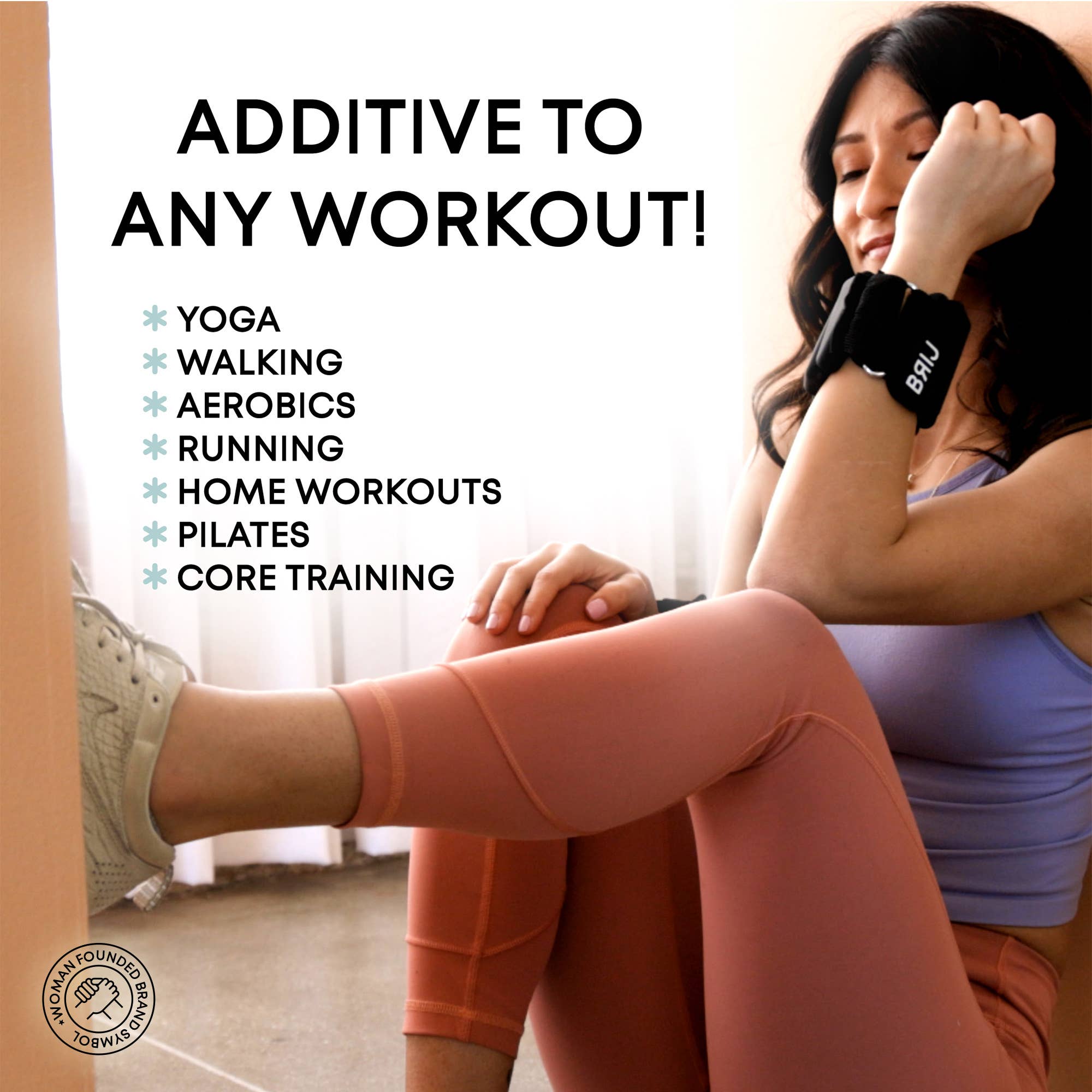 Move Me Barr - Vendita all'ingrosso Attrezzatura per il fitness - BRIJ - Set da 2 pesi da polso regolabili indossabili (1 lb ciascuno)7