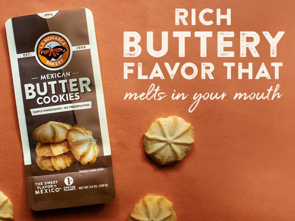 La Monarca Bakery - Wholesale Cookie - Mexican Butter Cookies 3.6 oz Bag5