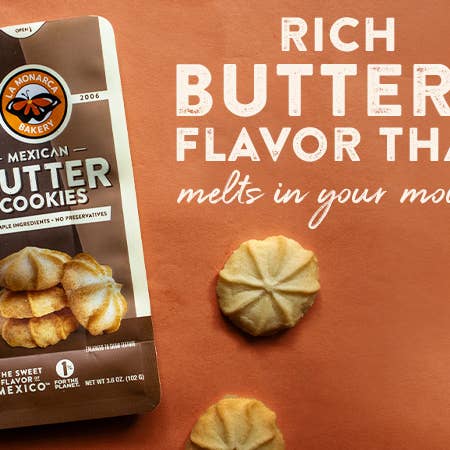 La Monarca Bakery - Wholesale Cookie - Mexican Butter Cookies 3.6 oz Bag5