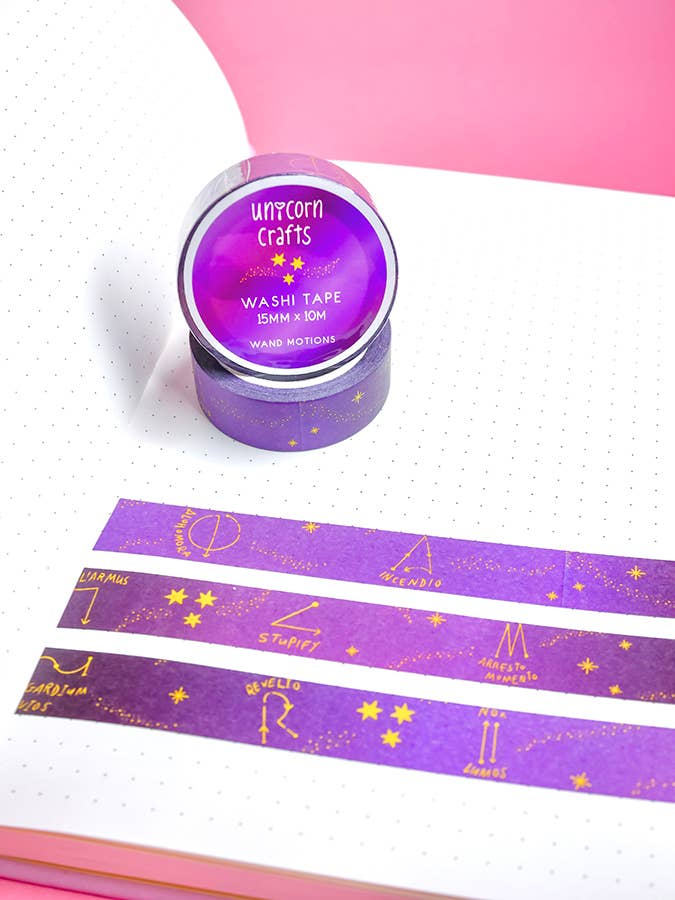 Wand Spells Washi Tape per la vendita all'ingrosso da parte di Unicorn Crafts