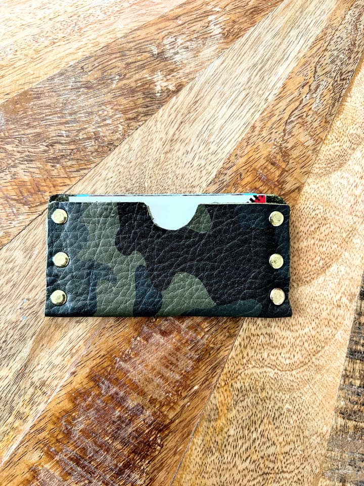 Camouflage Leather Business Card Holder for wholesale by NKHenry