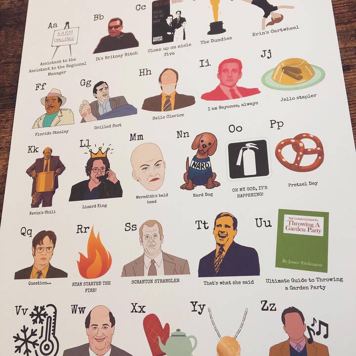 Moonshine Prints – wholesale Art print – The A-Z of The Office Print2
