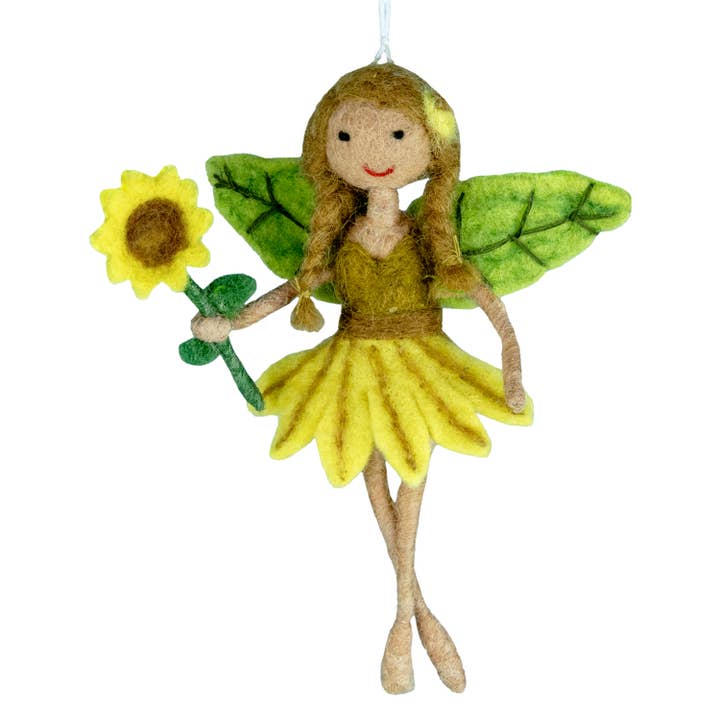 Ornament: Sunflower  Fairy for wholesale by dZi Handmade