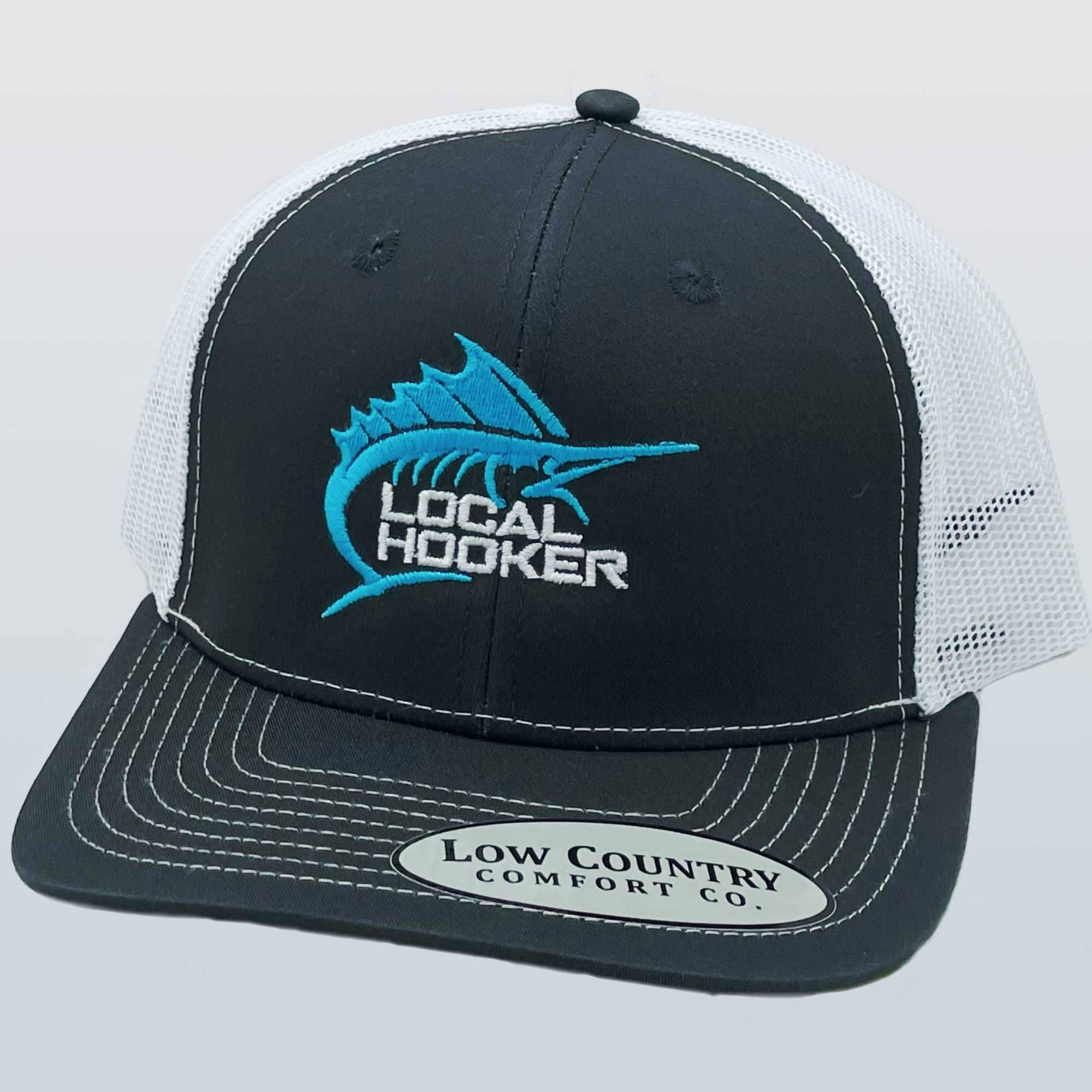 Local Hooker - Wholesale Trucker Hat - Unisex - LH025A C-Marlin CHAR/WHT0