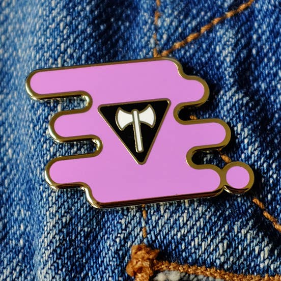 Labrys Lesbian Pride Pin for wholesale by Bianca's Design Shop