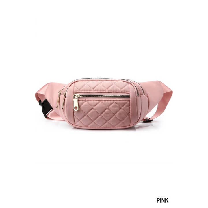 42POPS - Wholesale Belt Bag - Women's - "QUILTED MULTI POCKET WAIST BELT BAG2