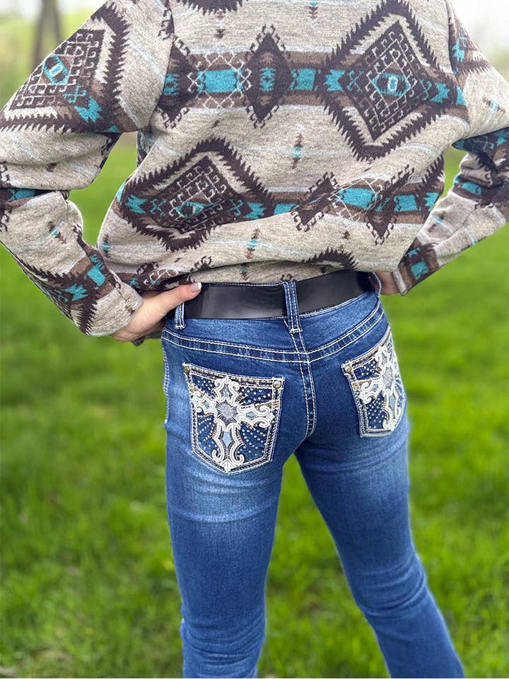 Girls' Western Bootcut Jeans - MCGJ-HX-30 for wholesale by MontanaCo