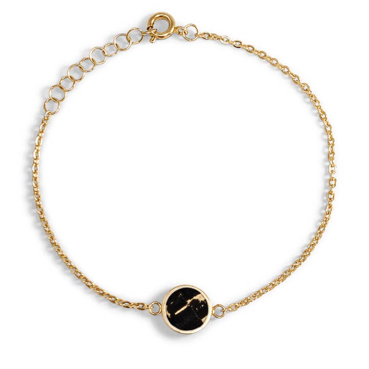 Armbånd rundt sortguld for engroshandel hos KAALEE jewelry