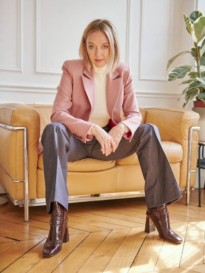 The pink blazer-jacka för wholesale av Maestria Couture