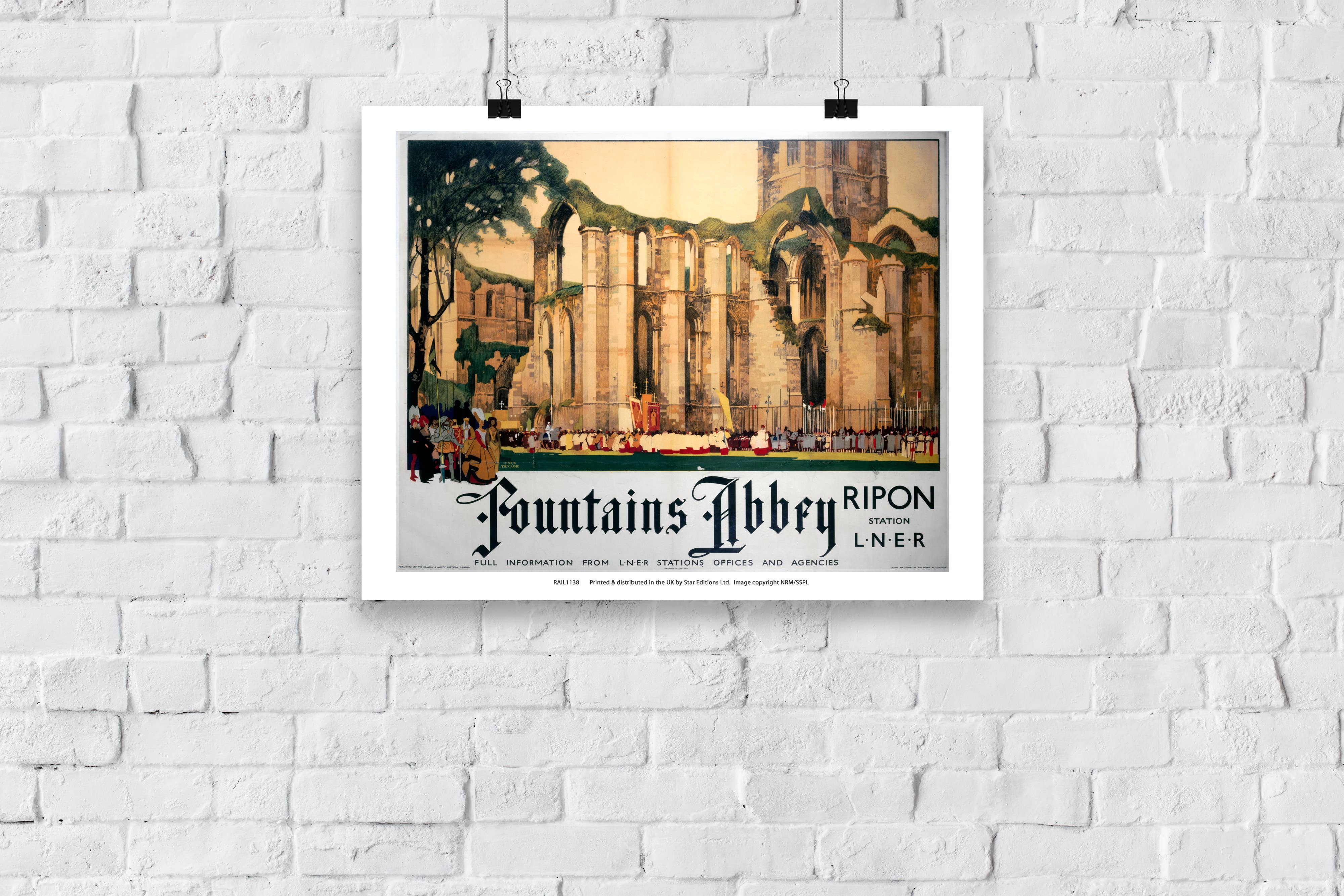 Star Editions – wholesale Art print – Fountains Abbey, Ripon - 11X14” Premium Art Print2