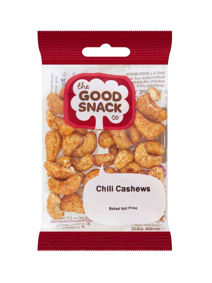Noix de cajou au chili - Boîte de 24 pour la vente par The Good Snack Company