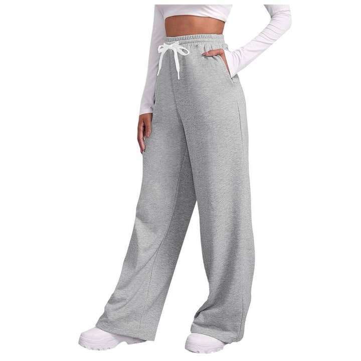 Lily Clothing - Wholesale Pants - Women's - Side pocket straight-leg thickened sweatpants1