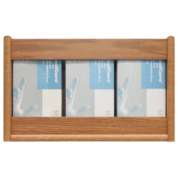 Suporte para Caixa de Luvas/Lenços com 3 Bolsos - Retângulo 104222 por atacado de FIXTUREDISPLAYS