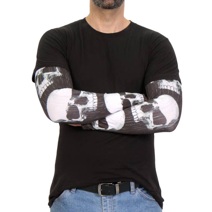 MULTI Hot Leathers ARM1001 2nd Amendment Skull Arm Sleeve for wholesale on Faire4