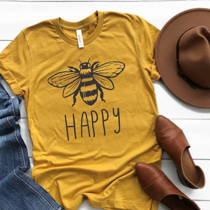 Bee Happy | Be Happy pour la vente par Amy Anne Apparel Inc