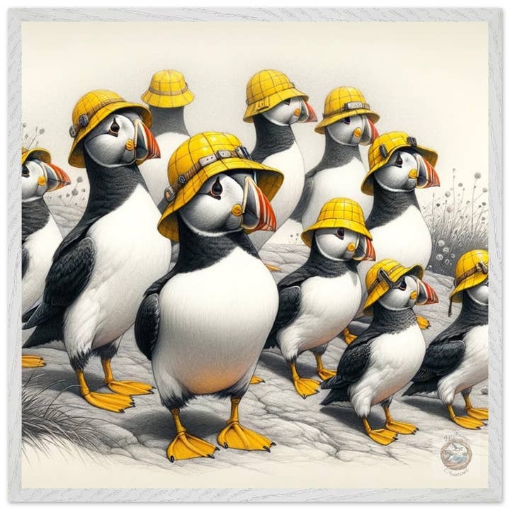 Parata del Puffin di Sou'wester per la vendita all'ingrosso da parte di Driftwood Creations