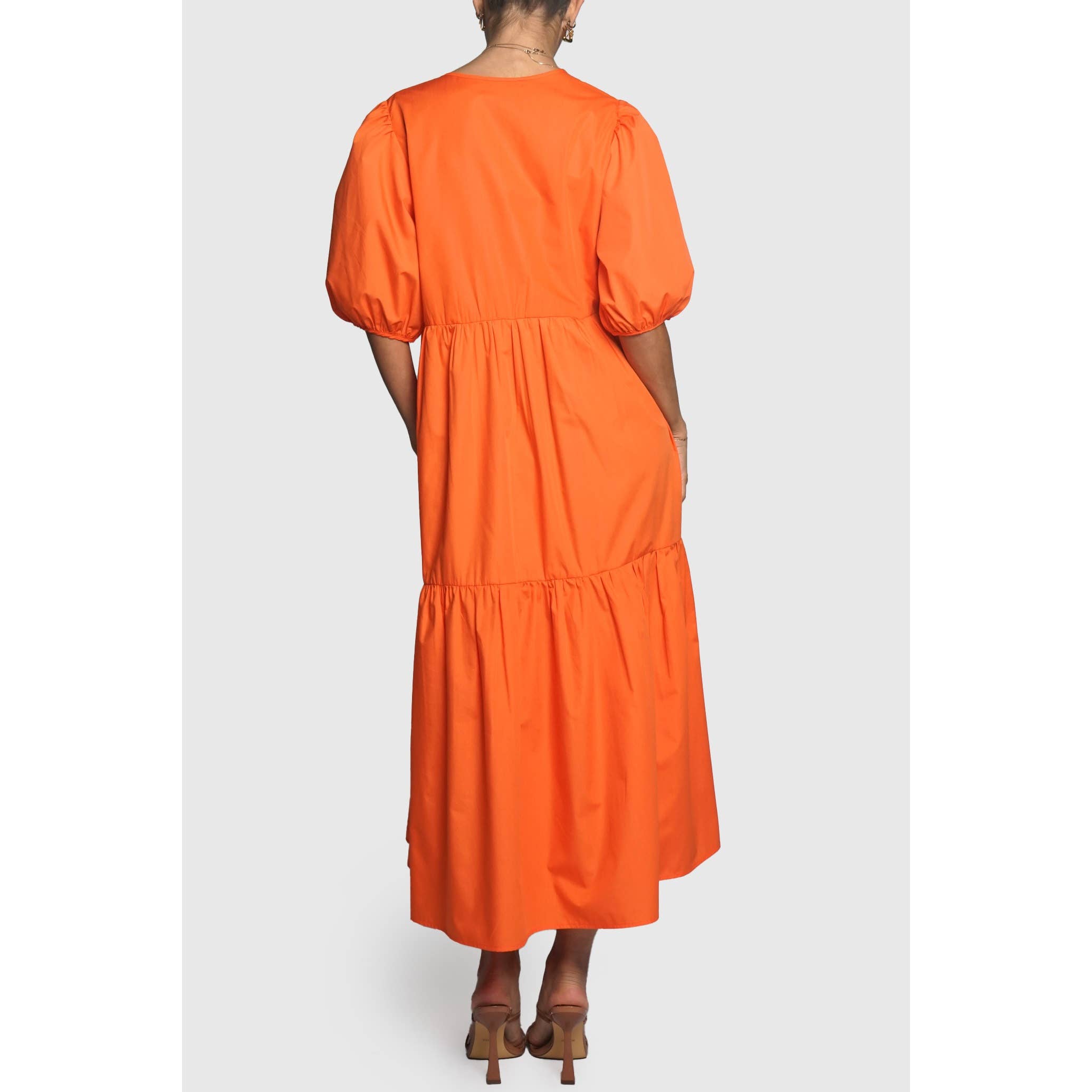 Sans Souci - Wholesale Jurk - Dames - POPLIN MAXIJURK MET STRIKSLUITING VOOR14