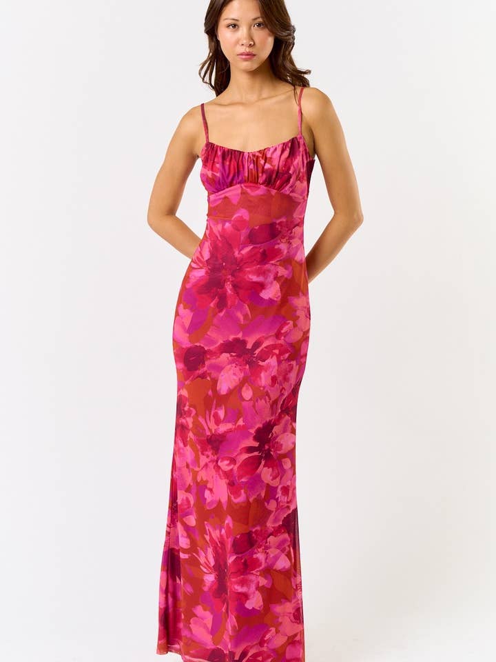 BD118 Floral Midi Dress for wholesale by Blue Blush