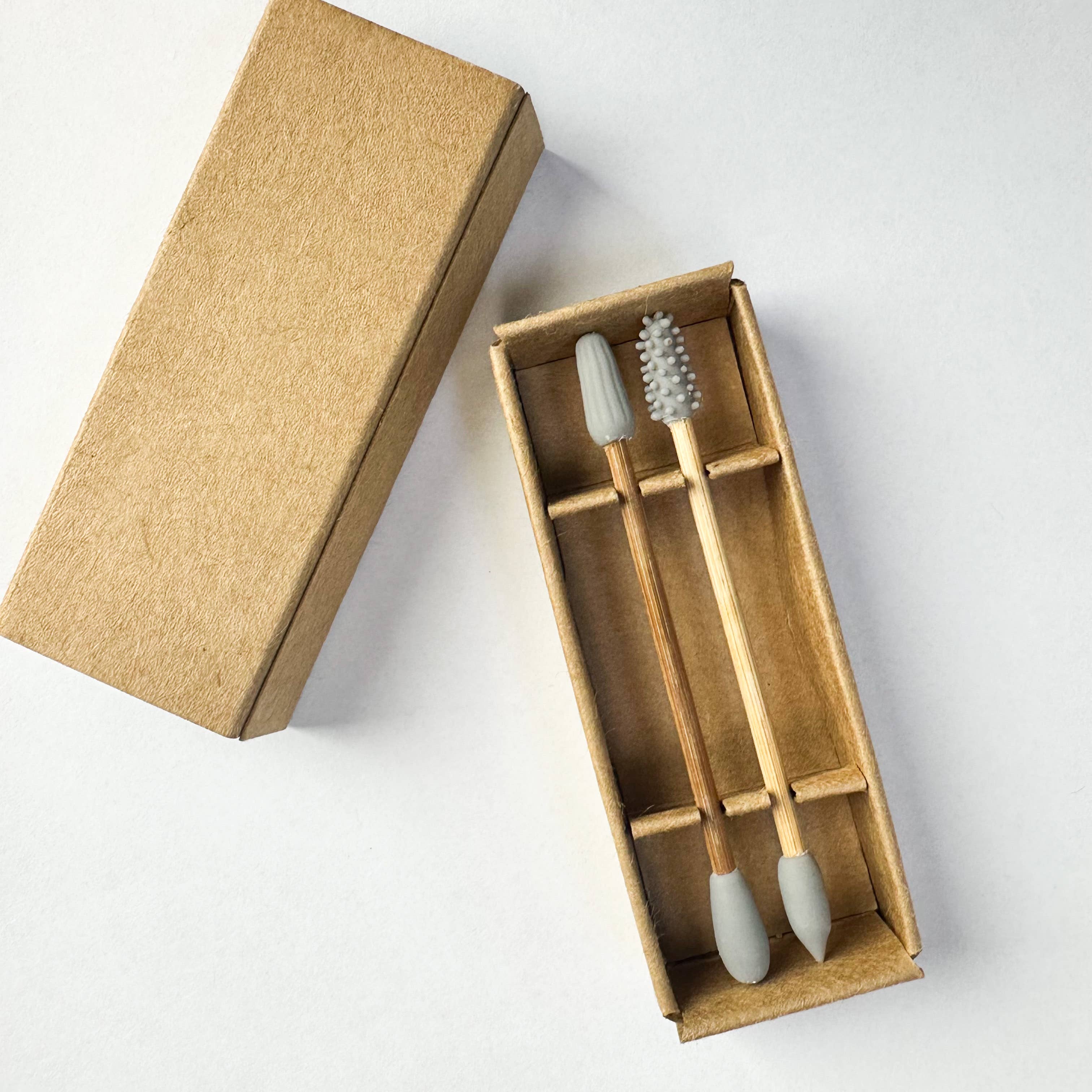 Smile Boutiques - Wholesale Cotton Swab/Q-Tip - Reusable Bamboo Silicone Q-tips | Bamboo Ear Bud5