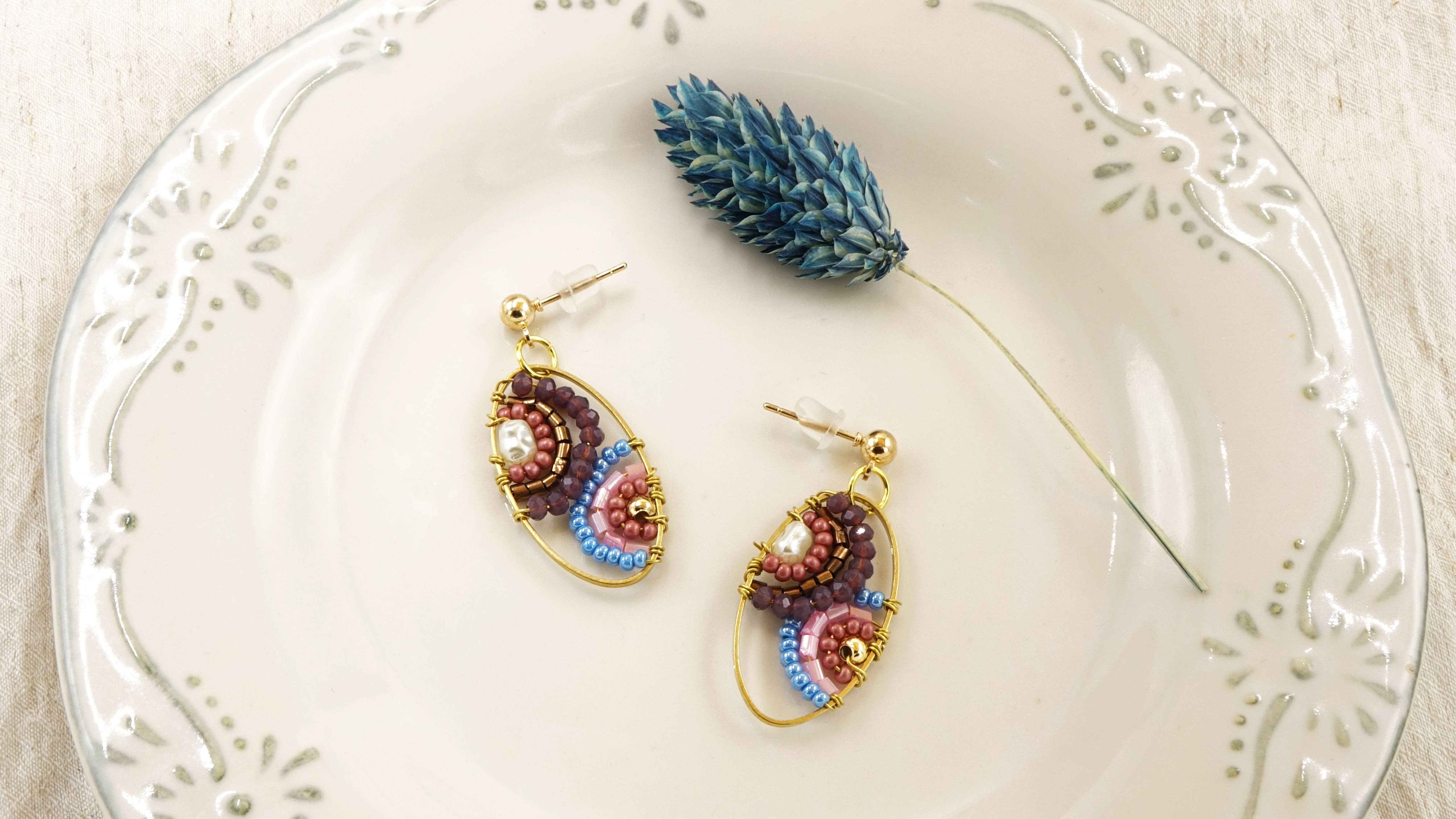 Verna Artisan Works – wholesale Dangle earrings – Boho Beaded Handwired Earring0