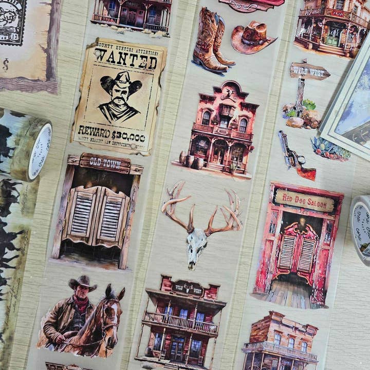 Transparentes Wildwest-Klebeband für den Großhandel von CoraCreaCrafts
