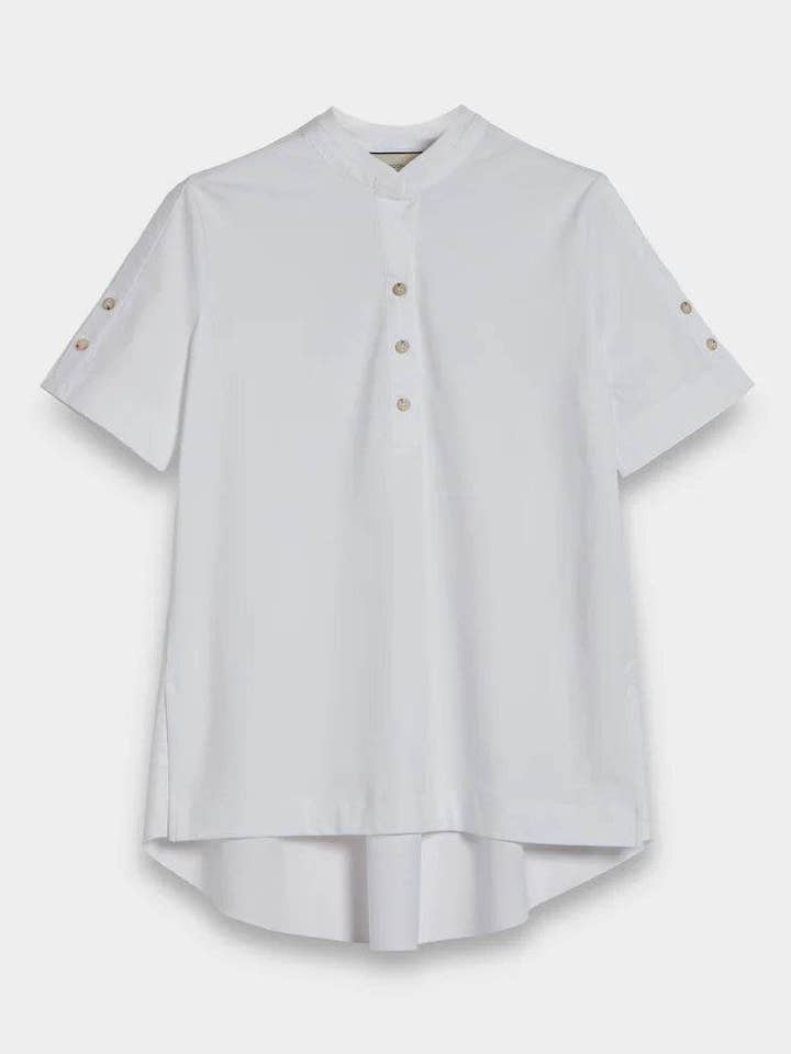 Back Gathering Contrast Polo for wholesale by Spoon